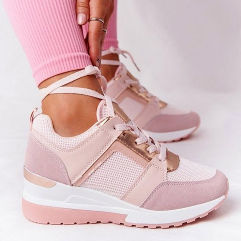 Keil-Sneaker Rosa