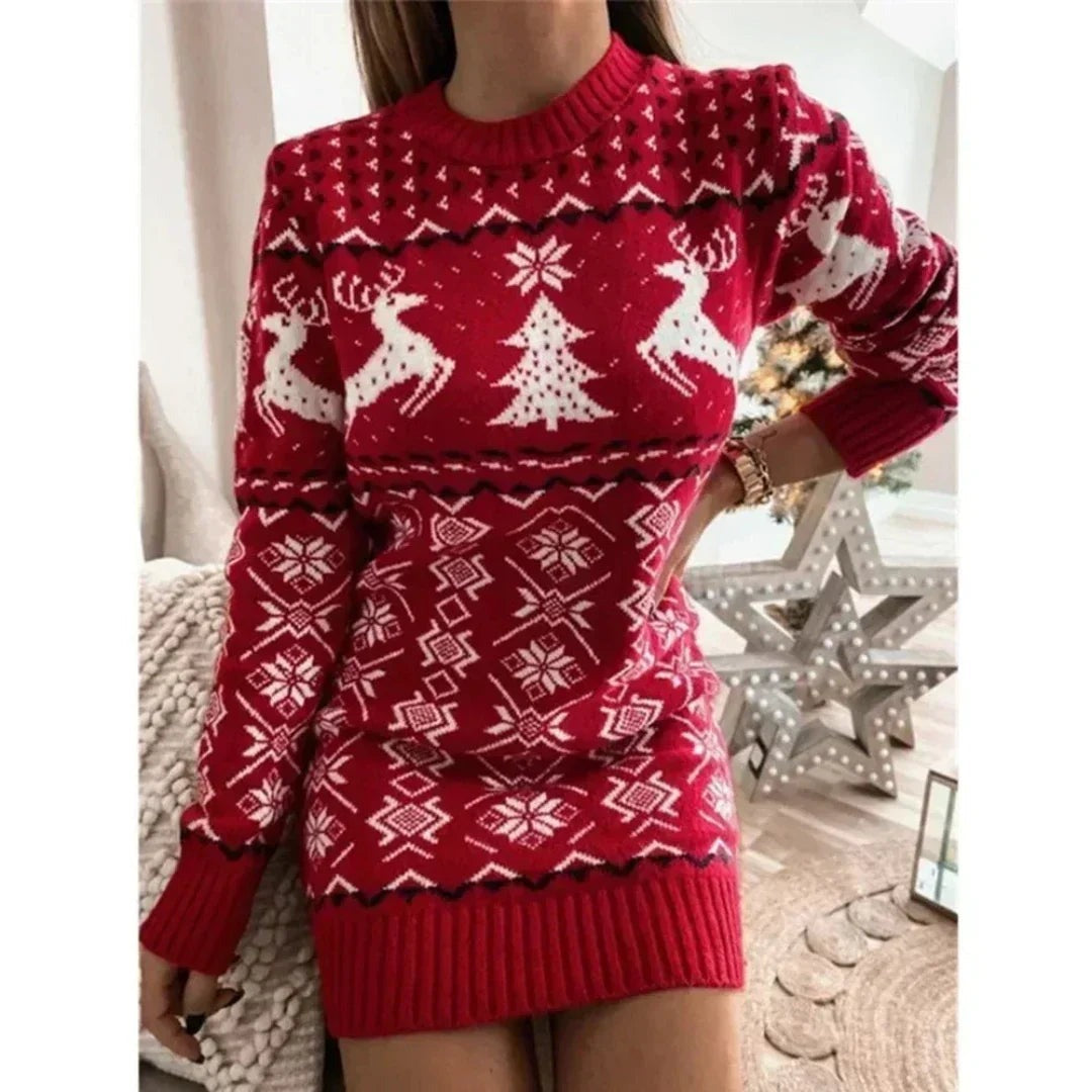 Strickkleid Rot