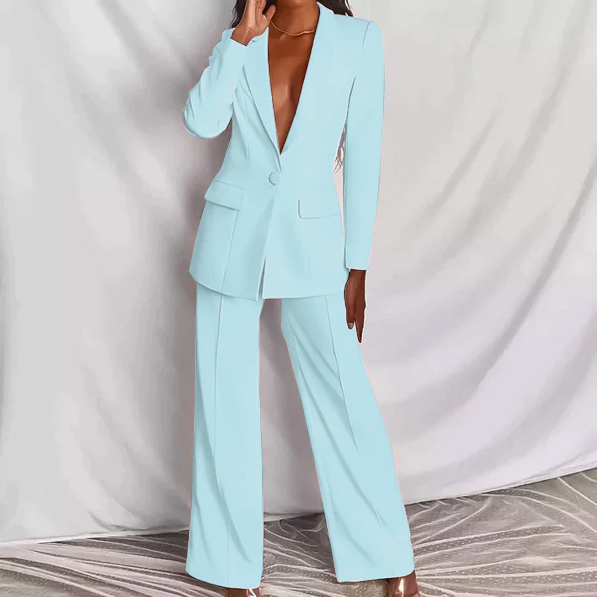 Blazer-Set Hellblau