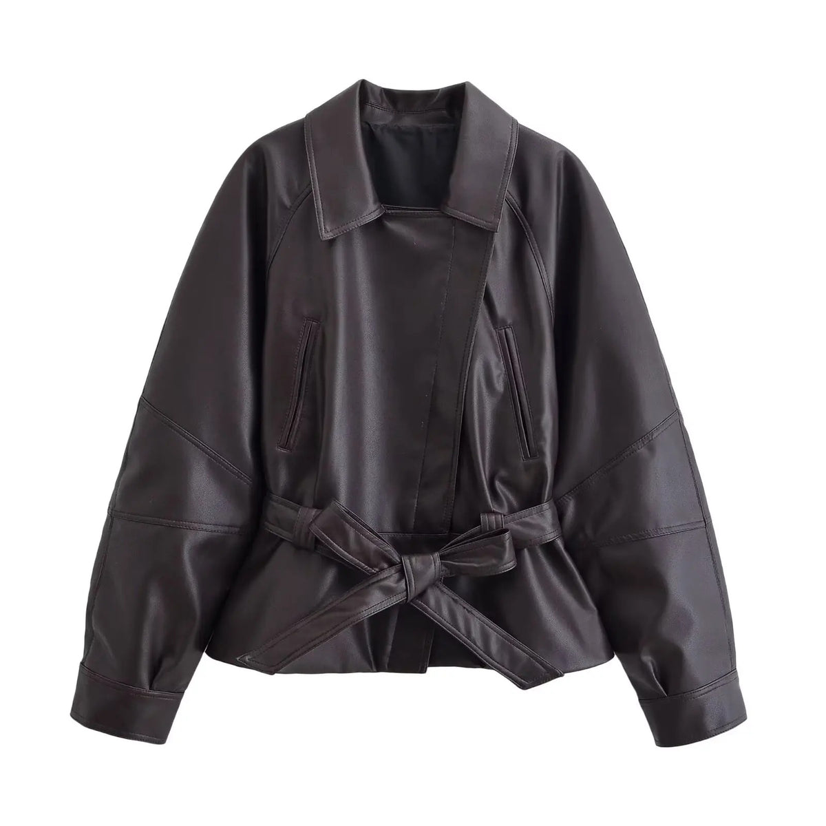 Lederjacke Dunkelbraun