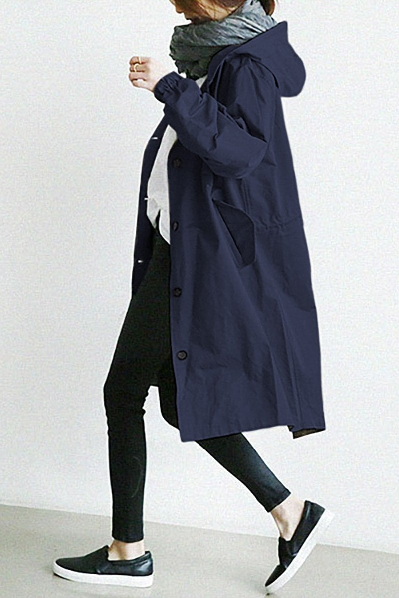 Regenmantel Damen Marineblau