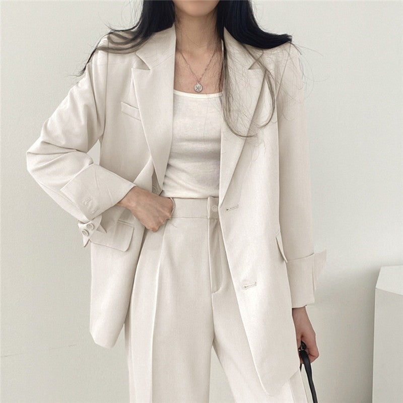 Blazer Anzug Damen Creme
