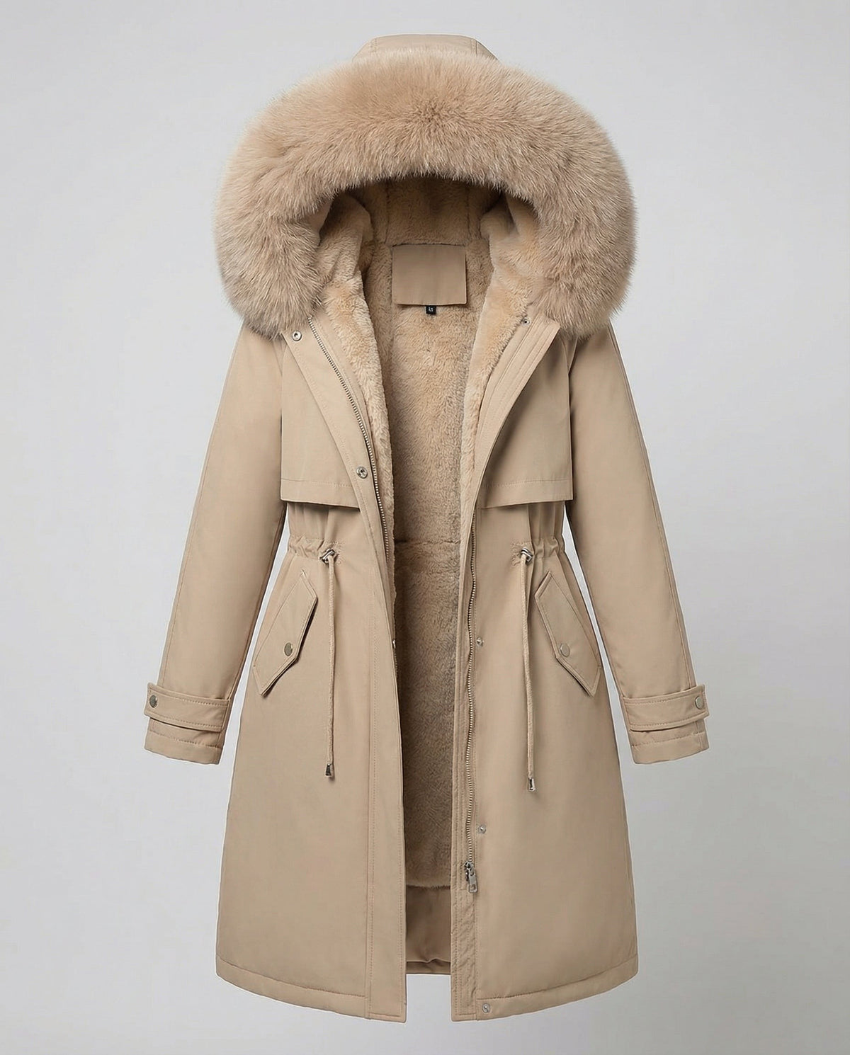 Winterparka Damen Beige