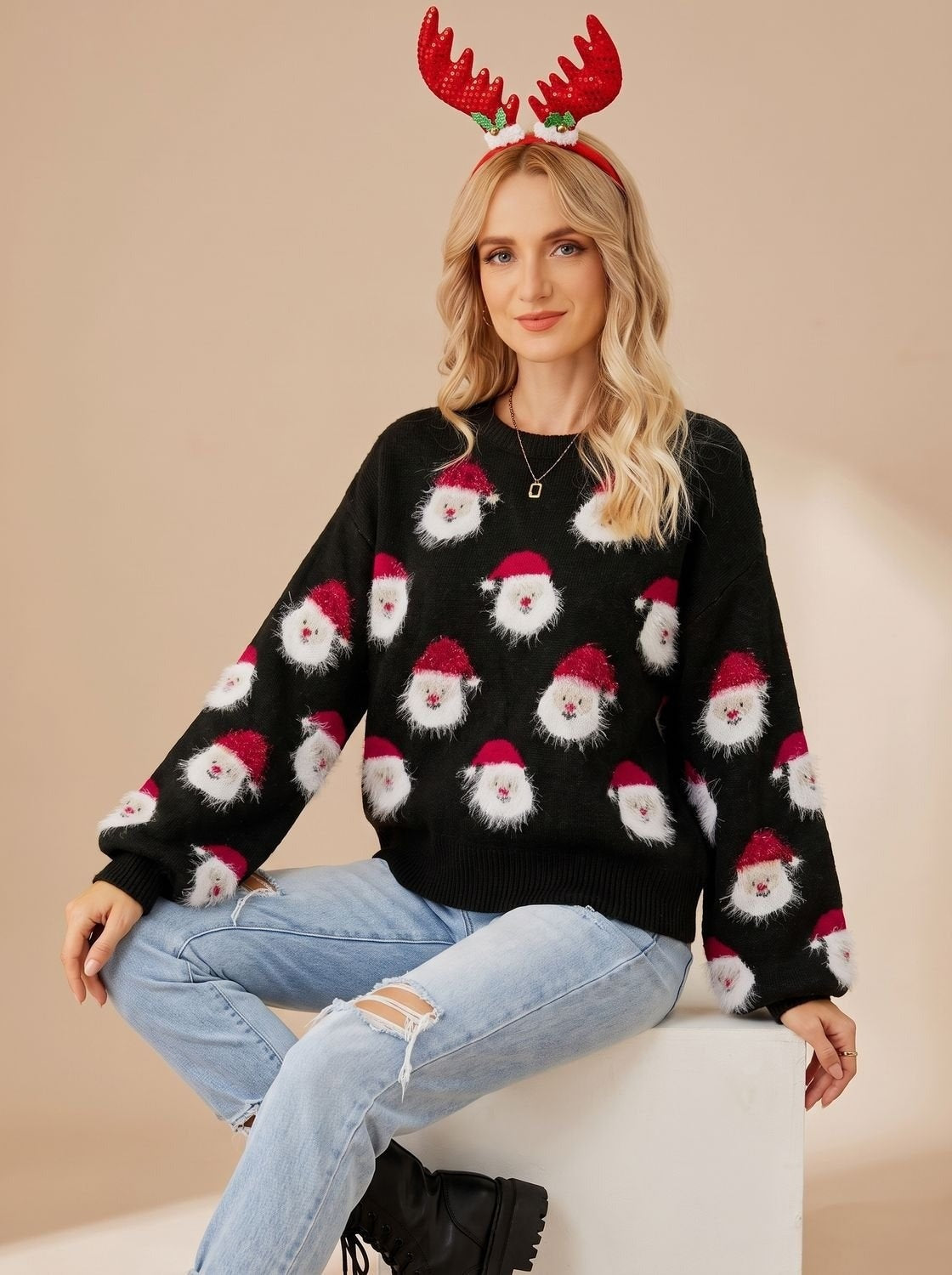 Weihnachtspullover Schwarz
