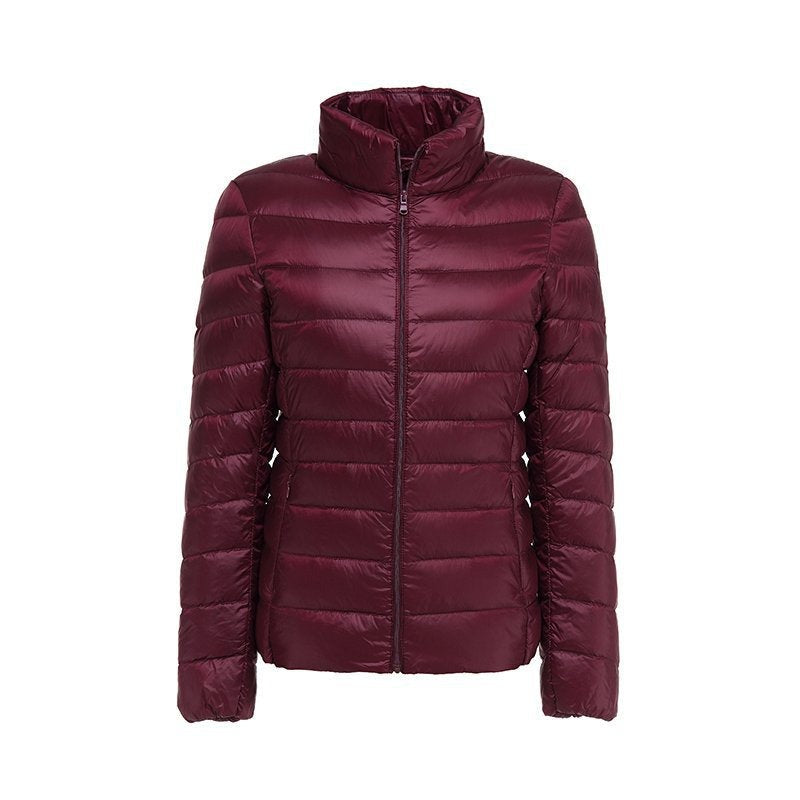 Ultraleichte Daunenjacke Weinrot