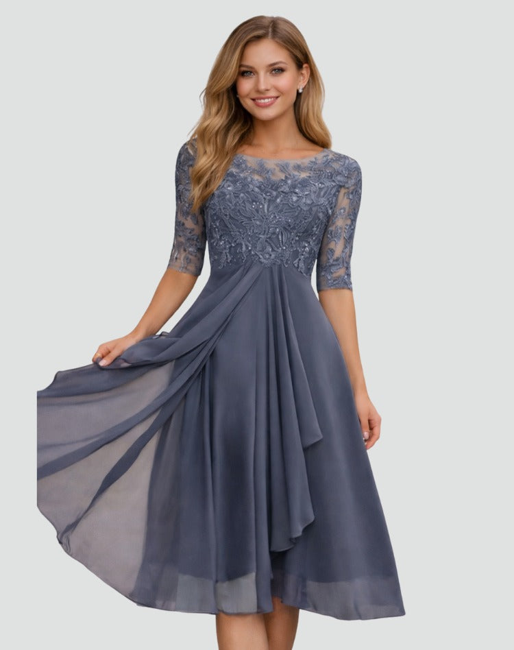 Midikleid Grau