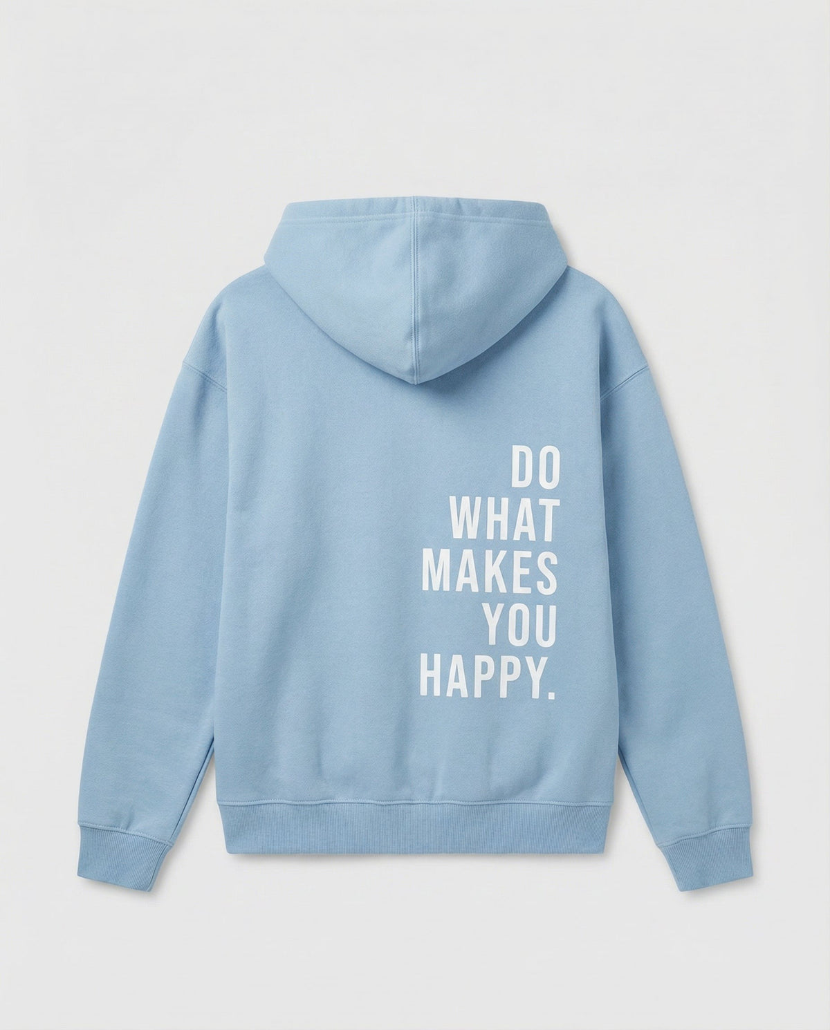 Hoodie Happy Hellblau