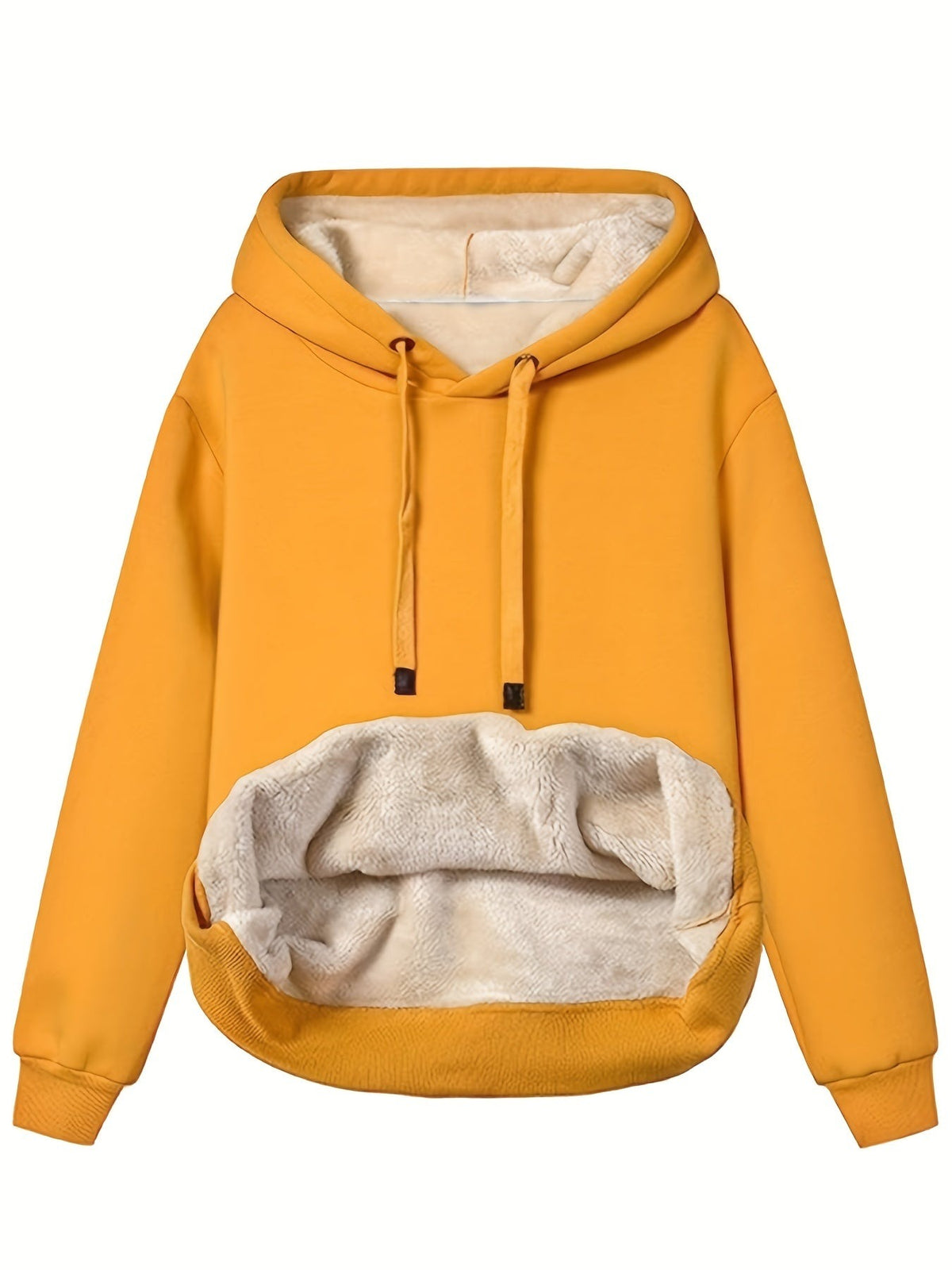Fleece-Hoodie Gelb