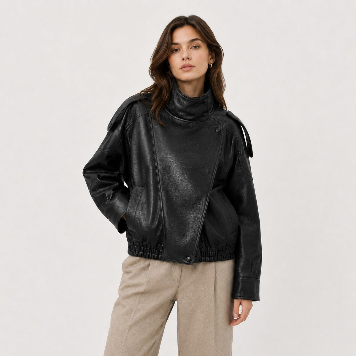 Bikerjacke Schwarz