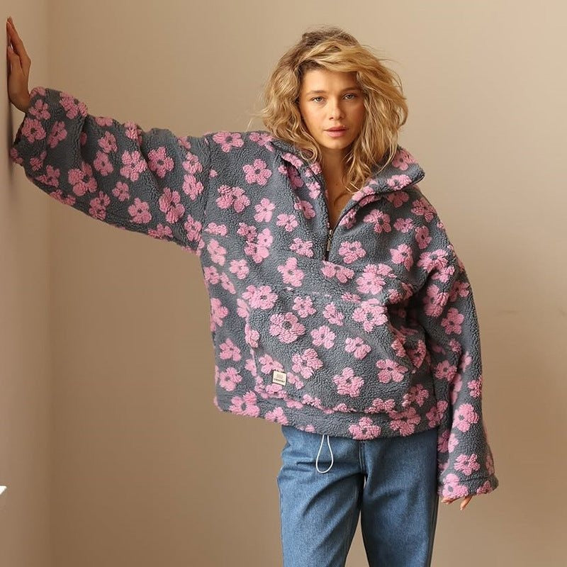 Teddyfleece-Pullover Rosa