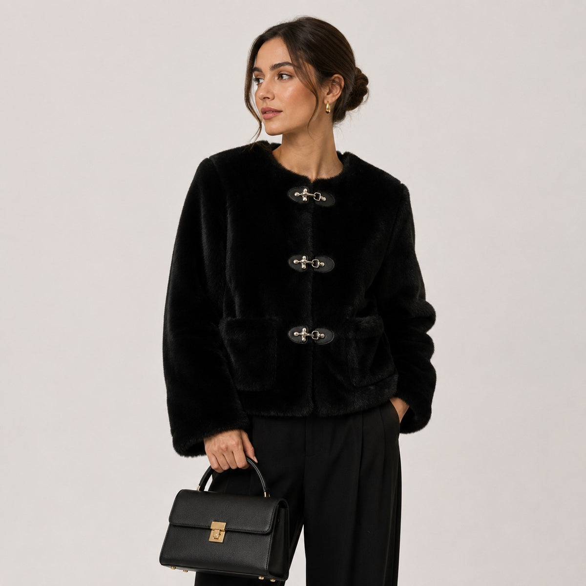 Fleecejacke Schwarz