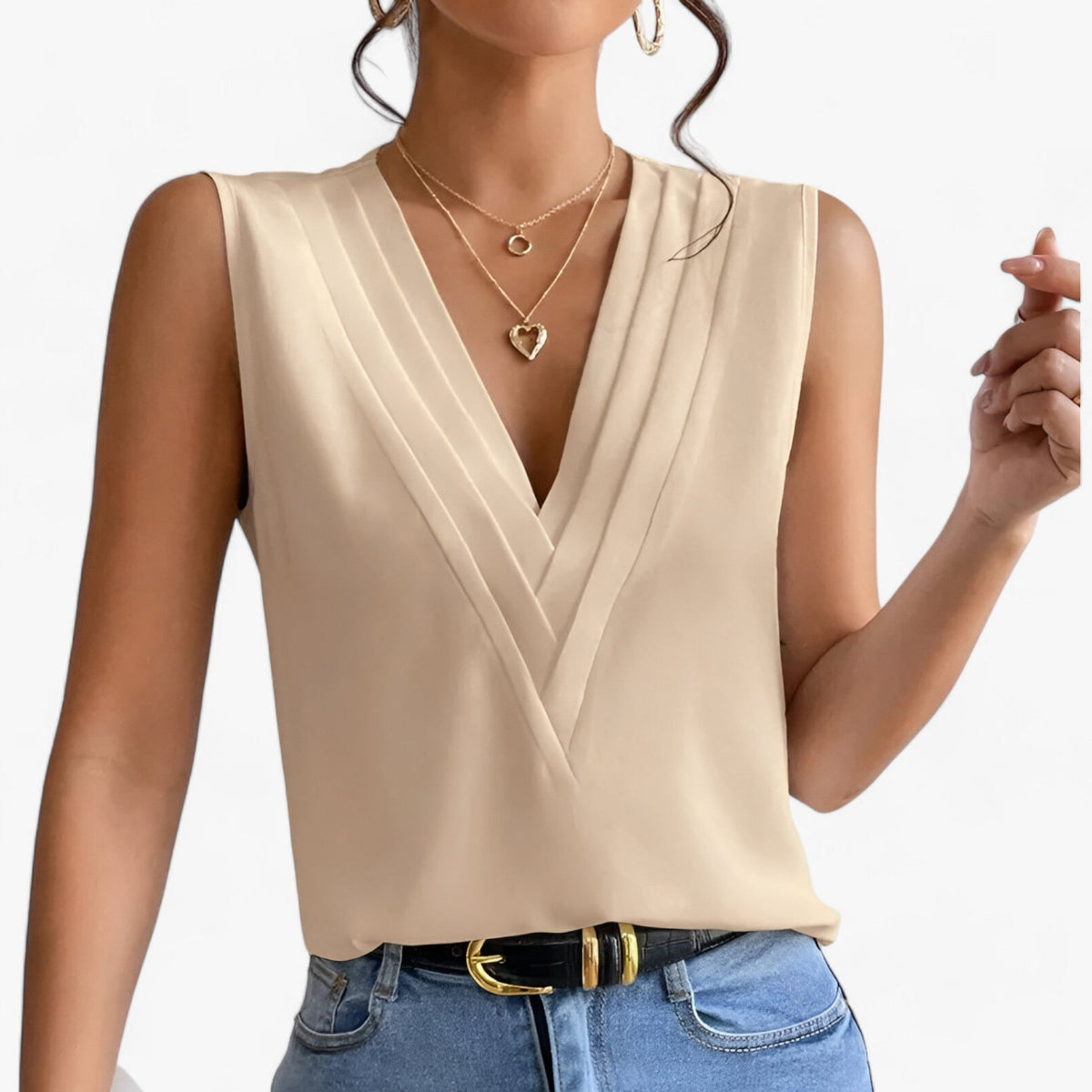 Blusentop Khaki