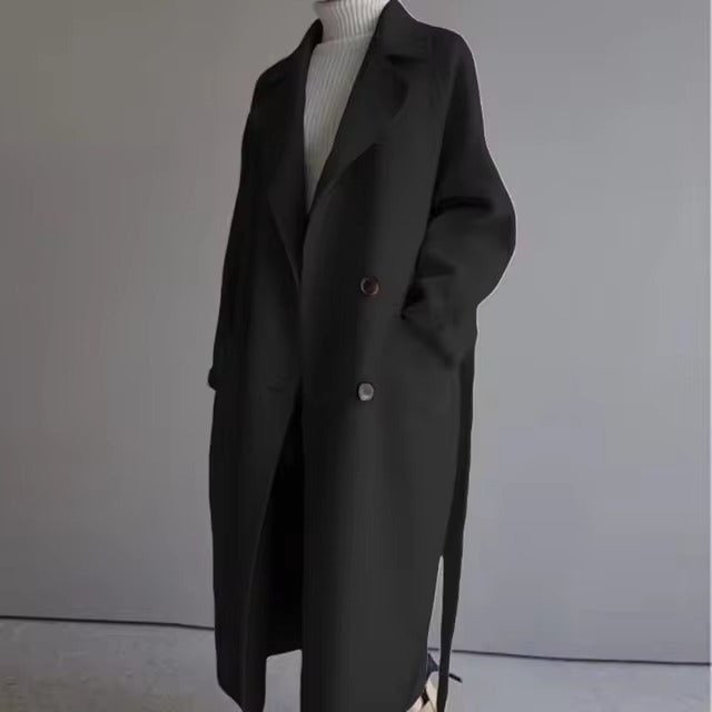 Wollmantel Schwarz