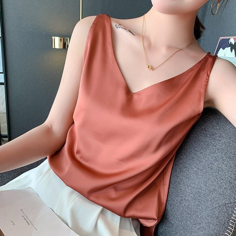 Satin Top Terrakotta