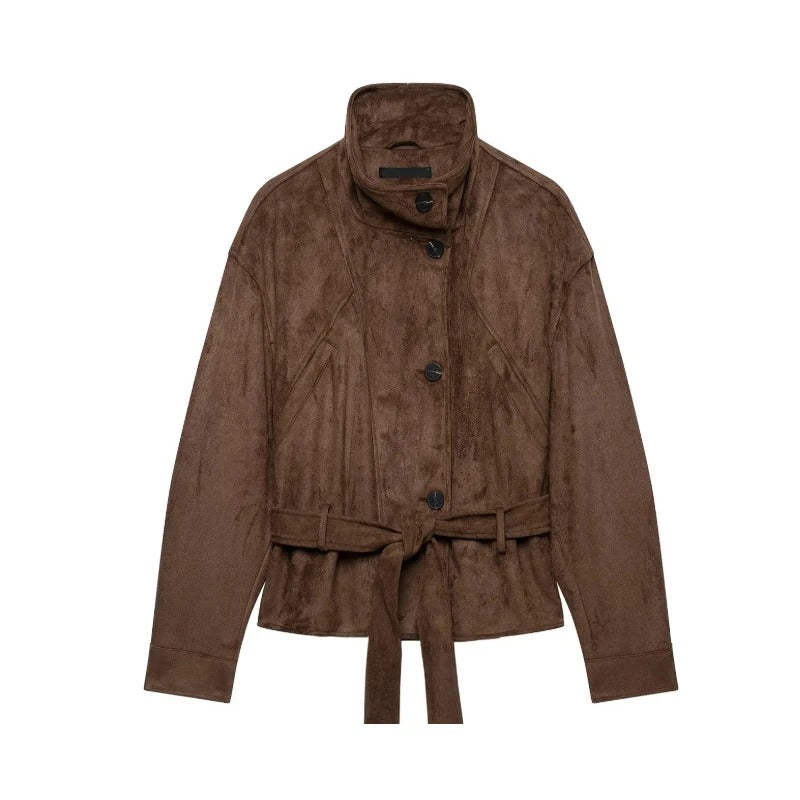 Wildlederjacke Braun