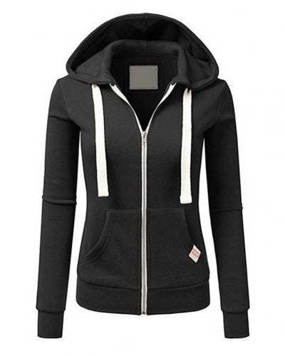 Fleece Sweatjacke Schwarz