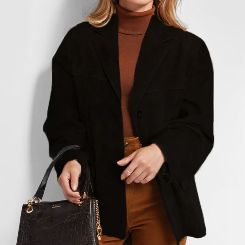 Wildlederjacke Schwarz