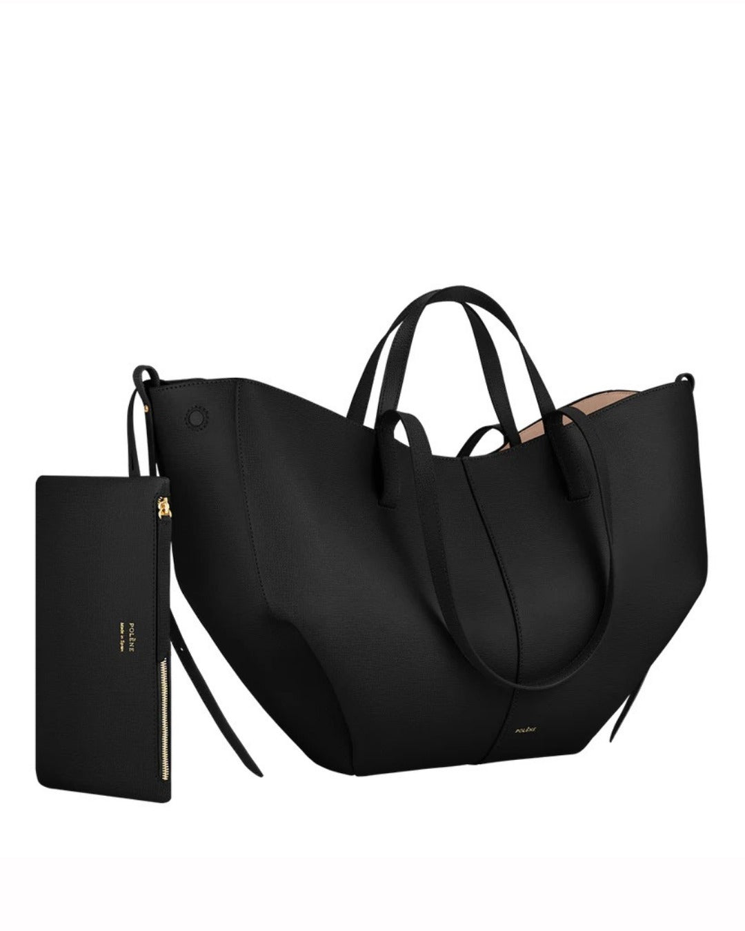 Leder Tote Bag Schwarz