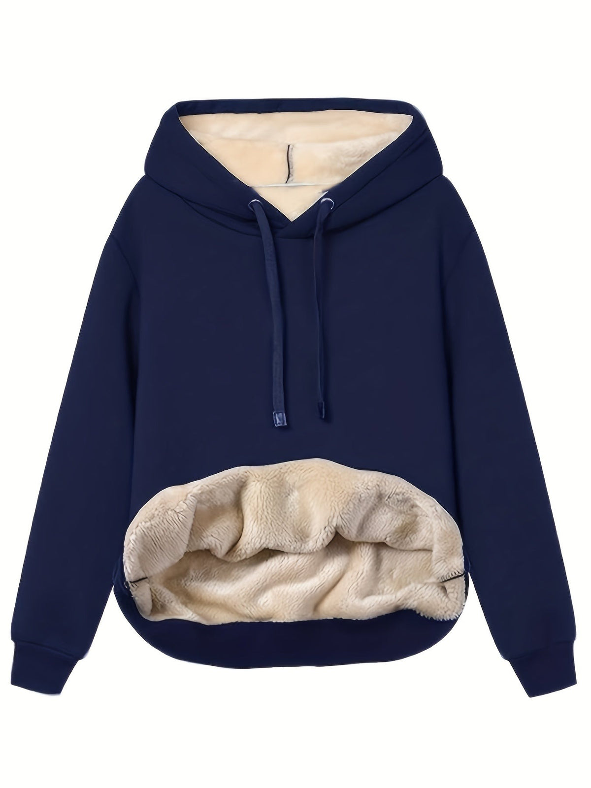 Fleece-Hoodie Marineblau