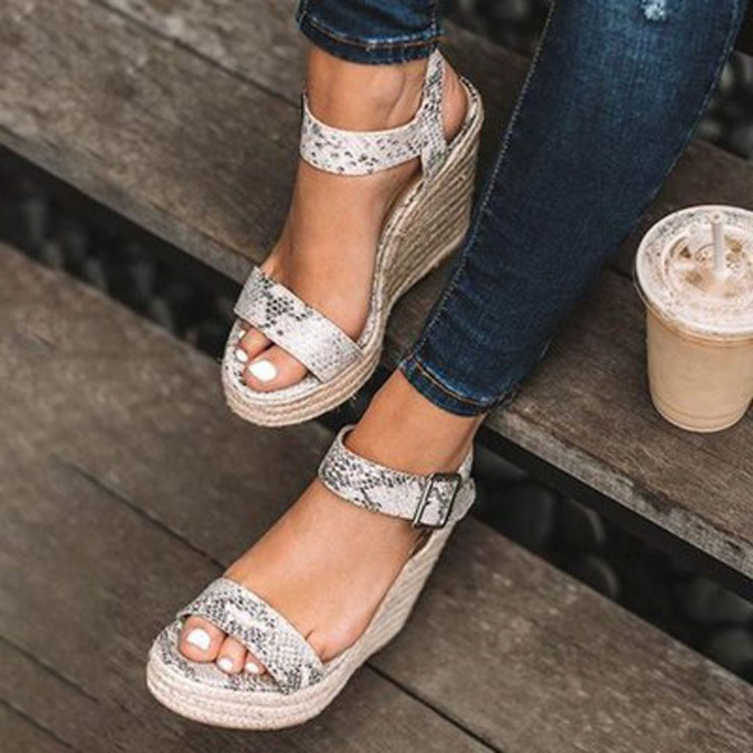 Keilsandalen Silber