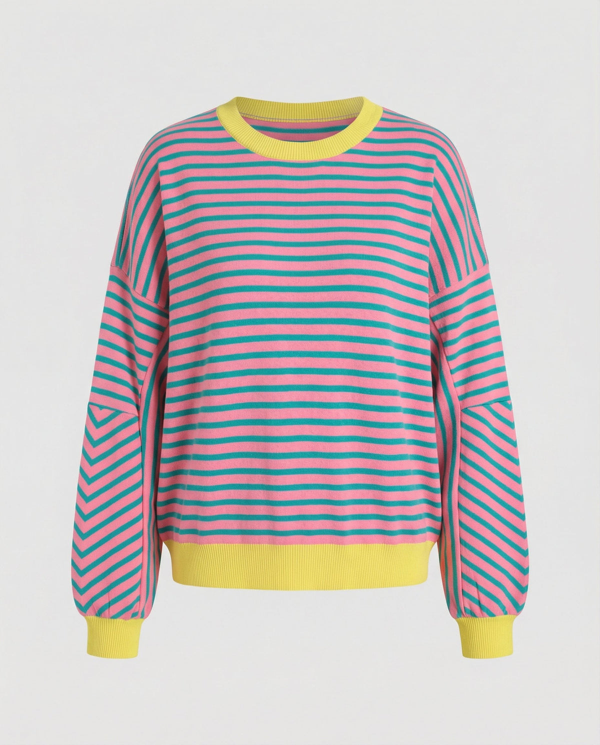 Gestreiftes Sweatshirt Rosa