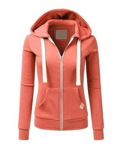 Fleece Sweatjacke Koralle