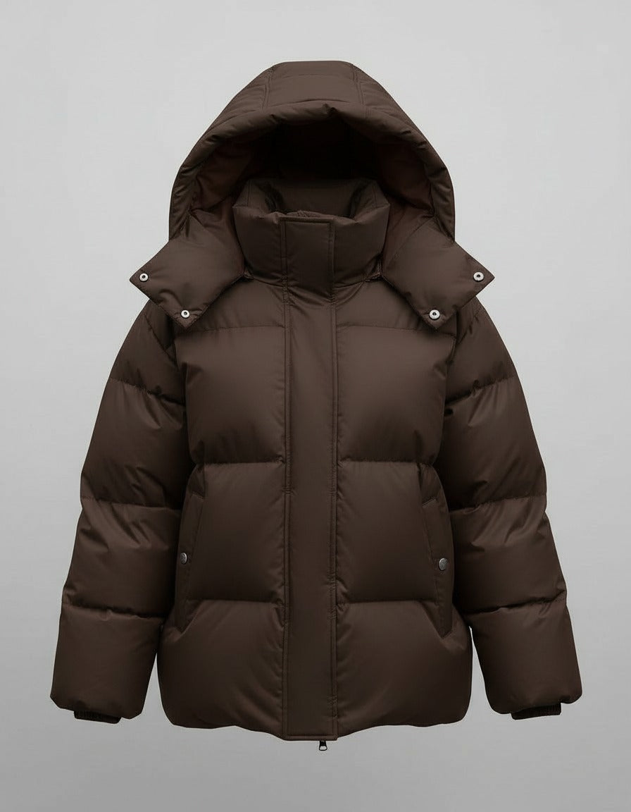 Oversized Pufferjacke Braun