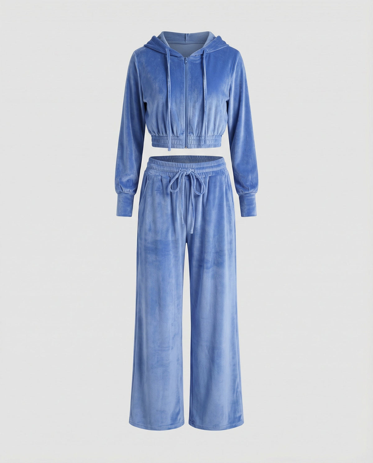 Samt Zweiteiler Blau