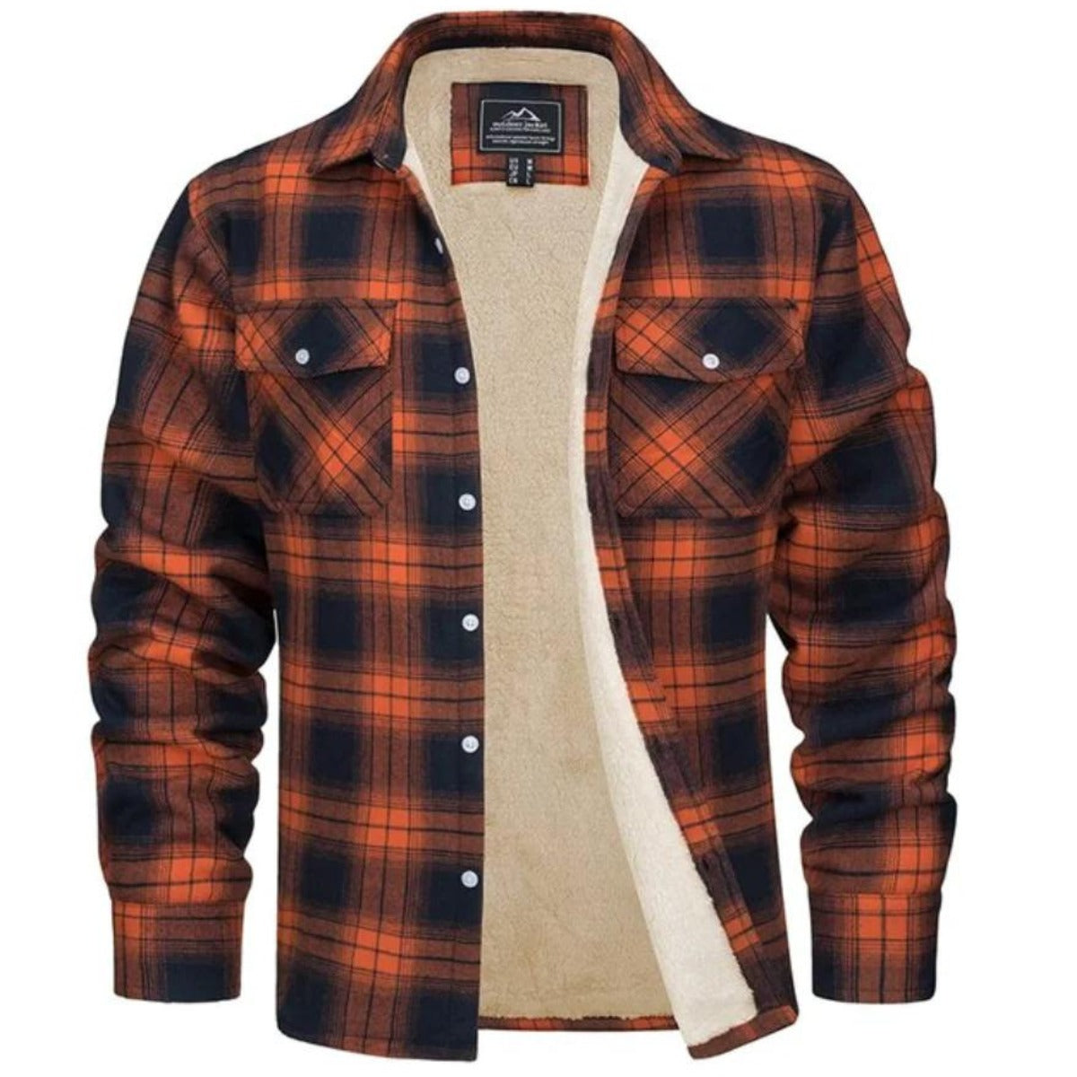 Karierte Hemdjacke Orange
