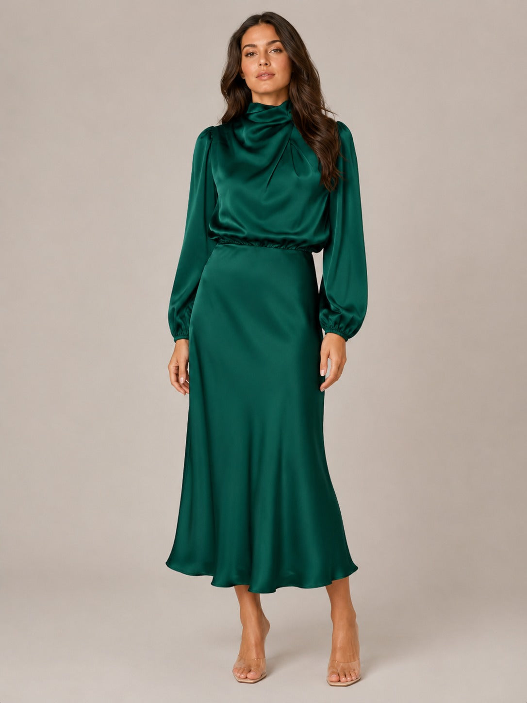 Midikleid Smaragdgrün