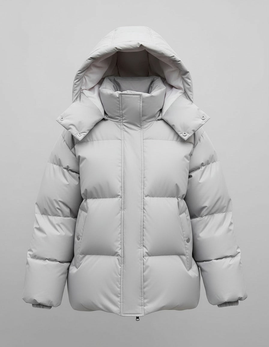 Oversized Pufferjacke Grau