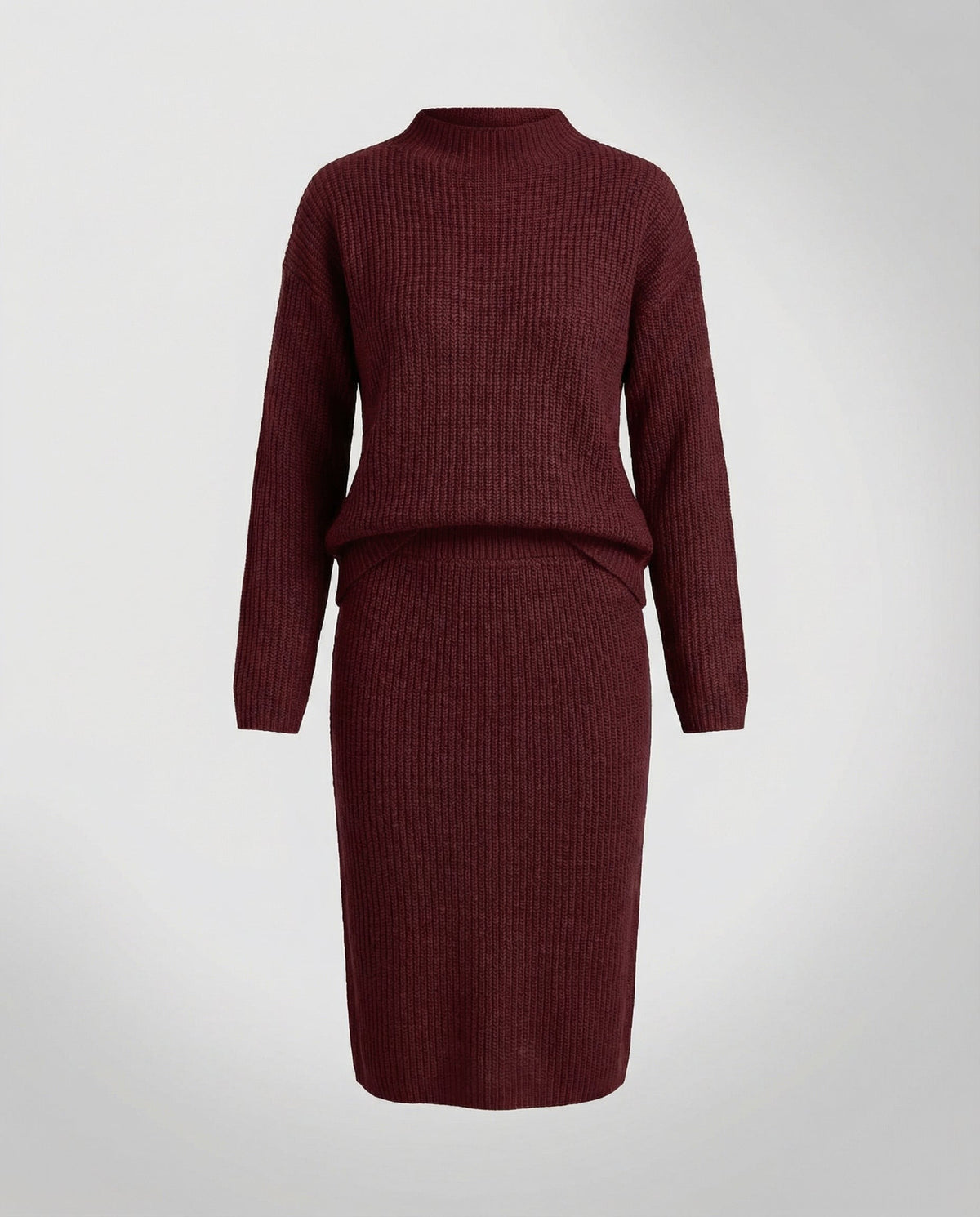 Strickset Weinrot