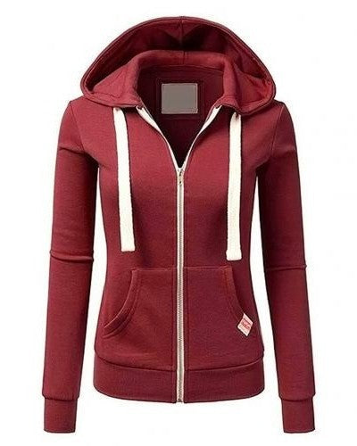 Fleece Sweatjacke Rot