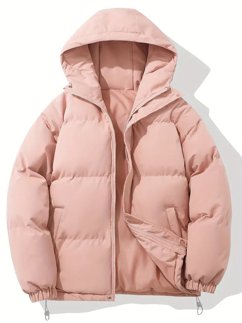Pufferjacke Kapuze Rosa