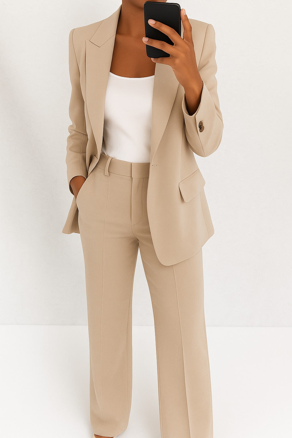 Hosenanzug Beige