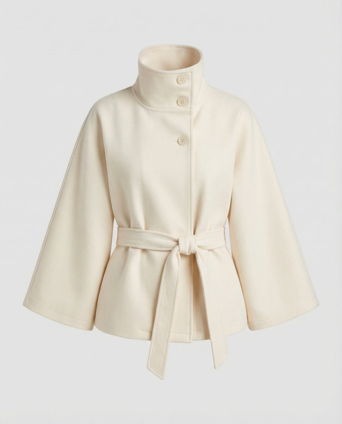 Cape Jacke Damen Creme