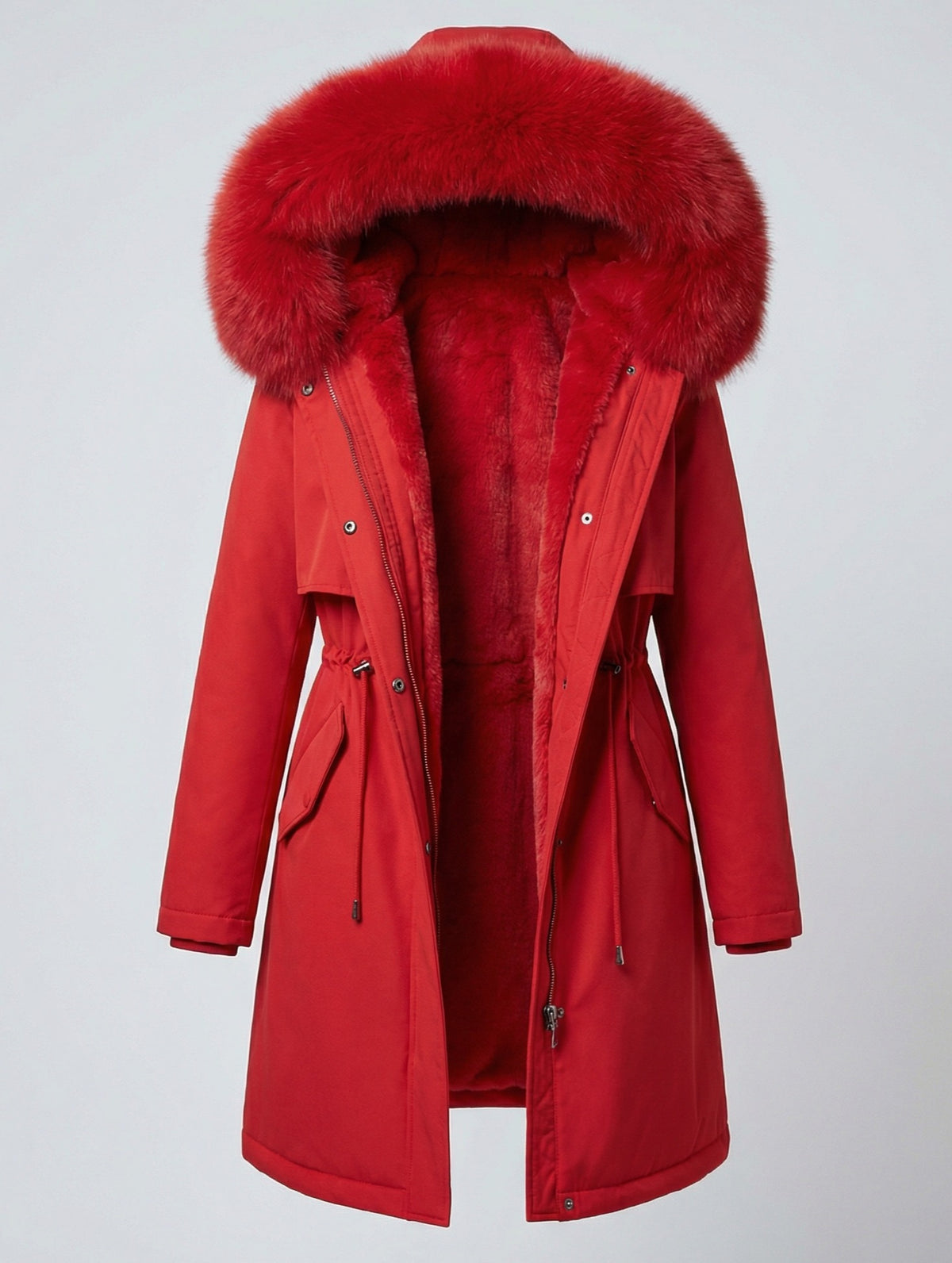 Winterparka Damen Rot