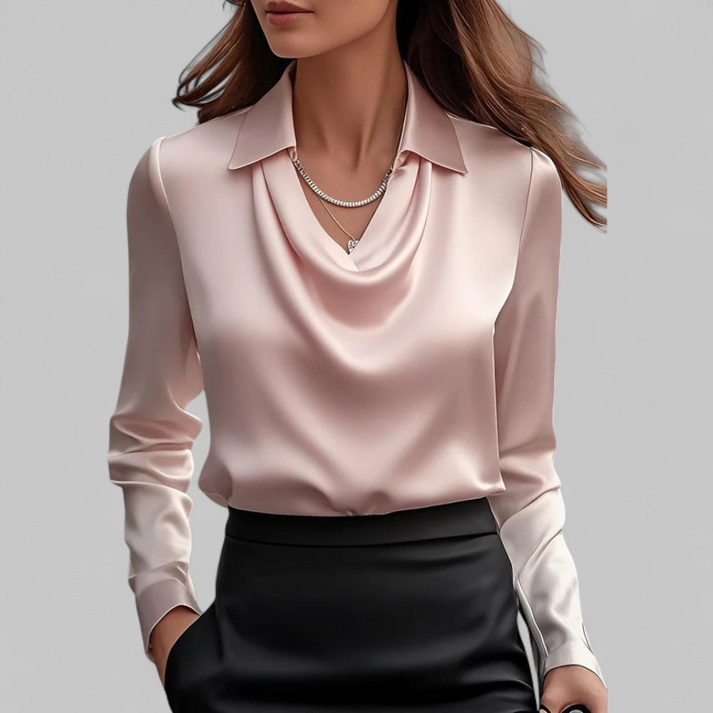 Satinbluse Rosa