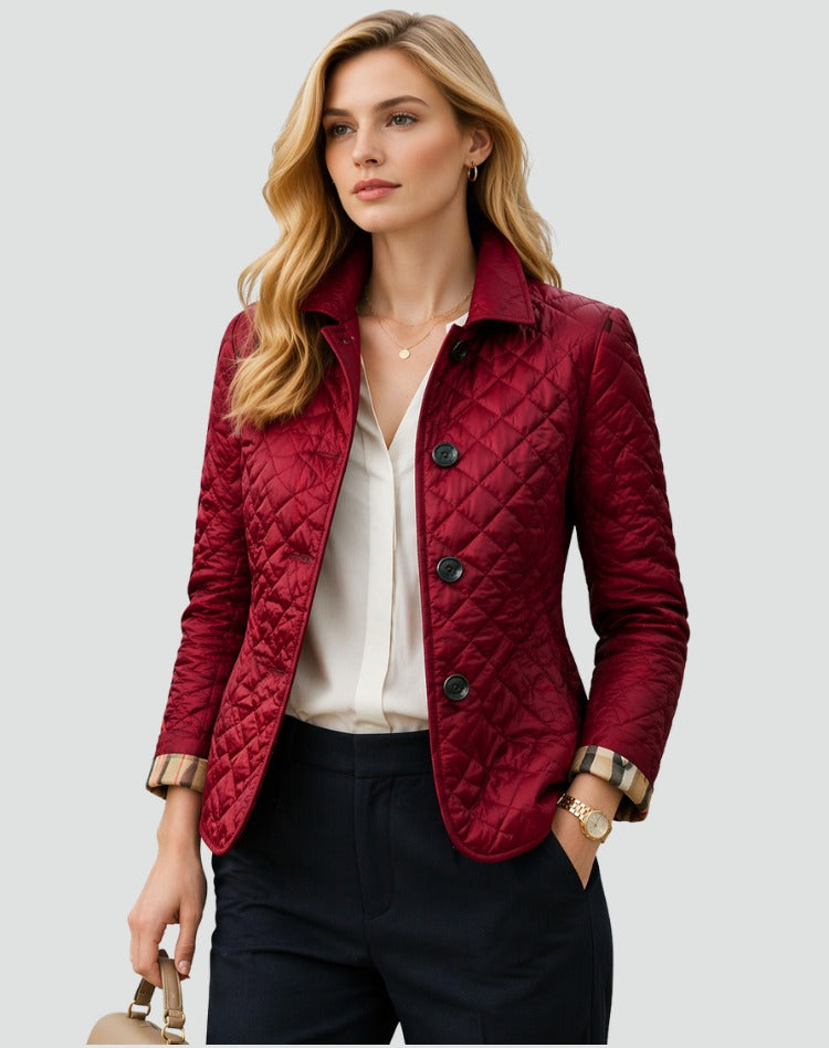 Steppjacke Weinrot