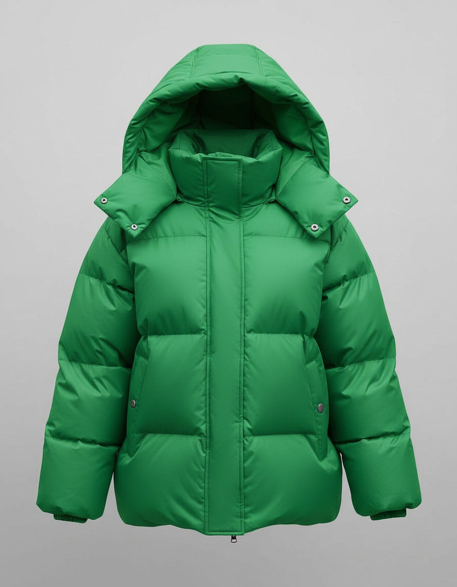 Oversized Pufferjacke Grün
