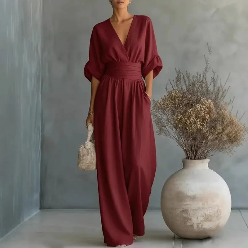 Jumpsuit Weinrot