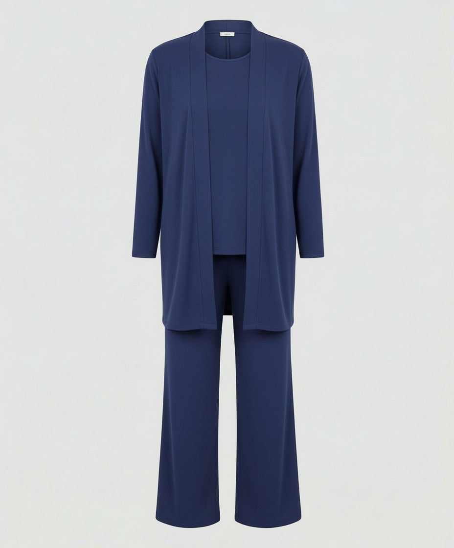 Set mit Strickjacke Marineblau