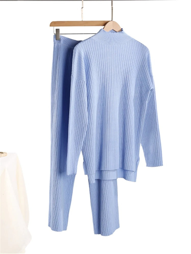 Strick-Set Hellblau