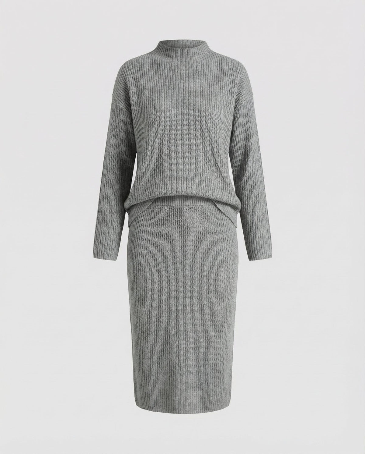 Strickset Grau