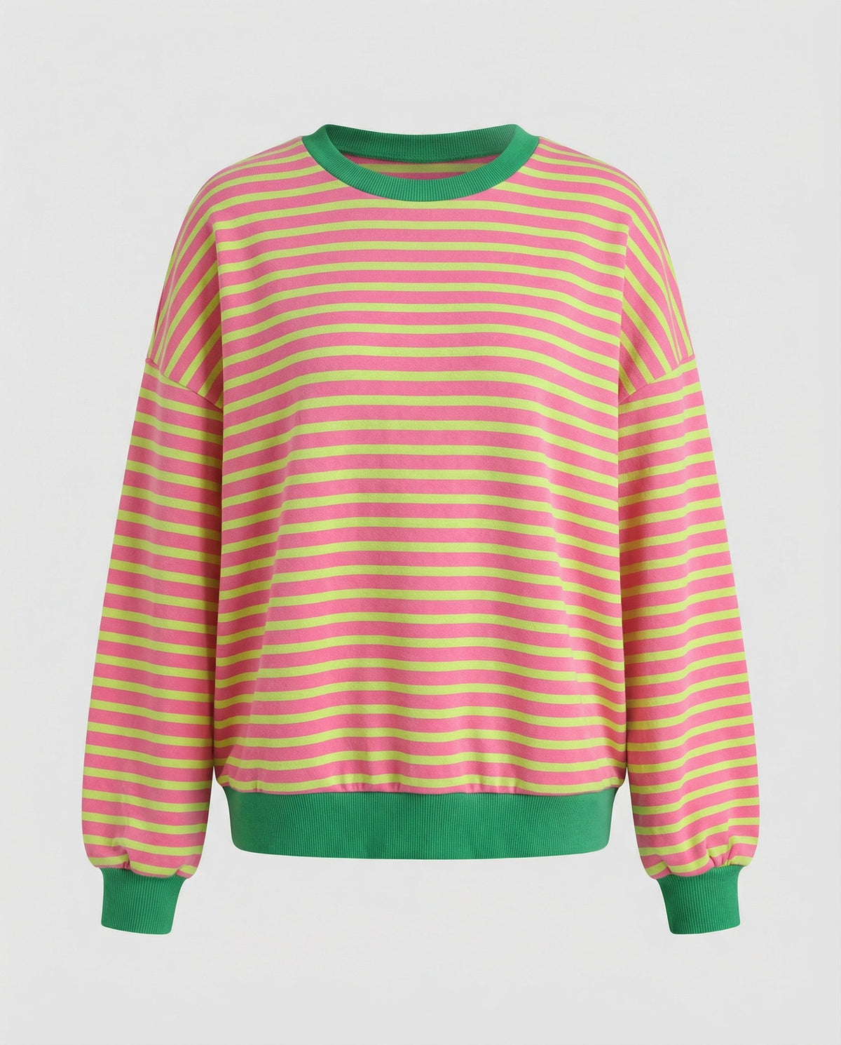 Gestreiftes Sweatshirt Koralle