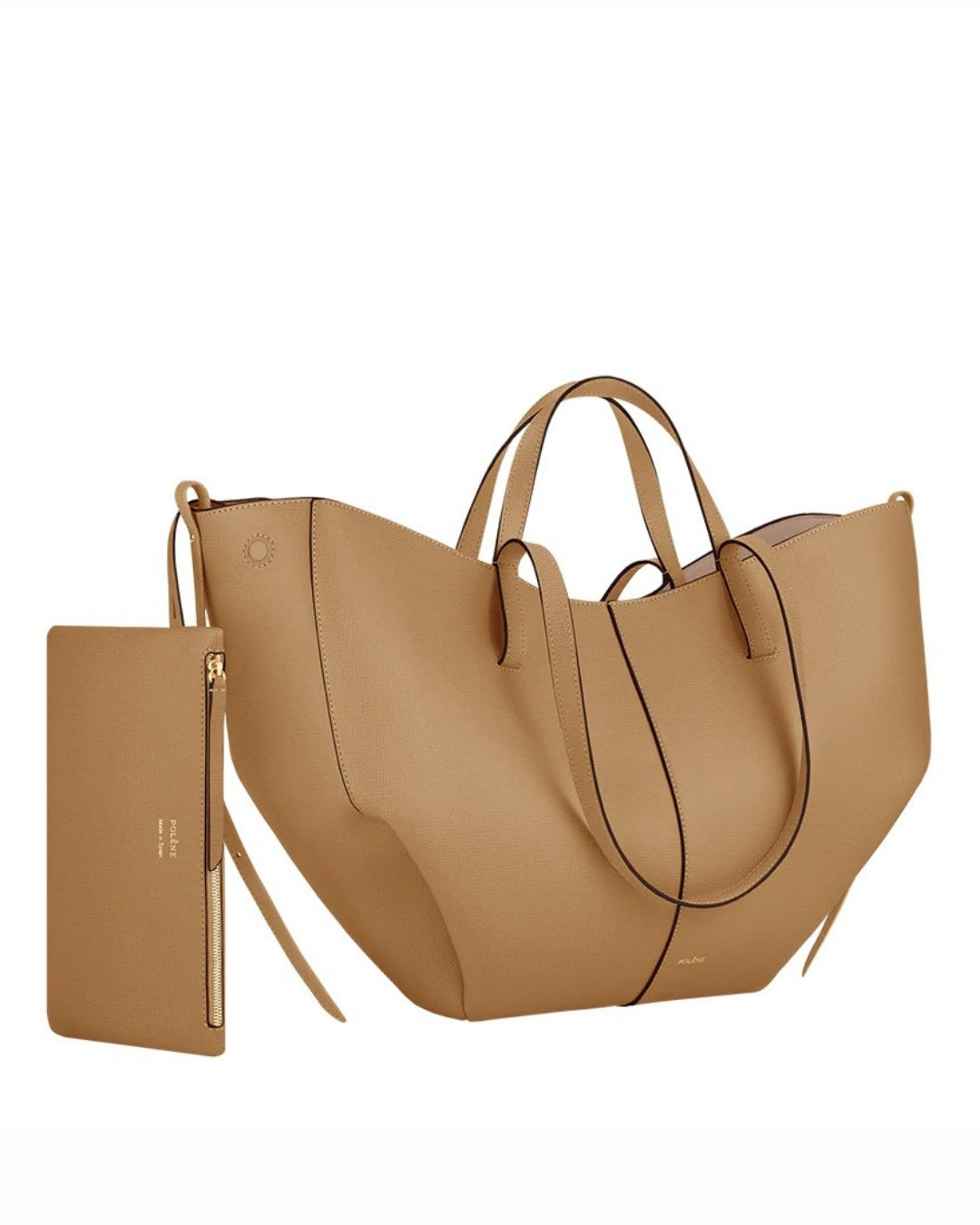 Leder Tote Bag Ocker
