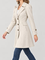 Trenchcoat Damen Beige – Seitenansicht