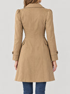Trenchcoat Damen Khaki – Rückansicht