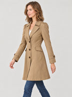 Trenchcoat Damen Khaki – Seitenansicht