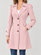 Trenchcoat Damen Rosa – Dreiviertelansicht